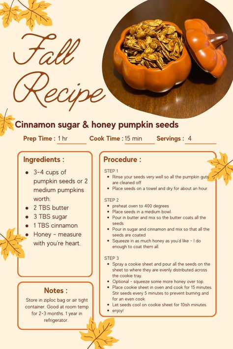 Pumpkin Guts Recipe, Pumpkin Seed Recipes Cinnamon, Cinnamon Sugar Pumpkin Seeds, Pumpkin Seed Recipes Roasted, Pumpkin Guts, Sweet Tea Recipes, Healthy Treats Recipes, Pumpkin Seed Recipes, Scary Pumpkin Carving