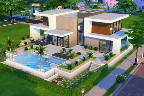 Minecraft Circle, Sims 4 Penthouse, The Sims 4 Casas, Sims 4 Modern House, Casa The Sims, Modern Minecraft, Sims Freeplay Houses, Die Sims 4, Minecraft House Plans