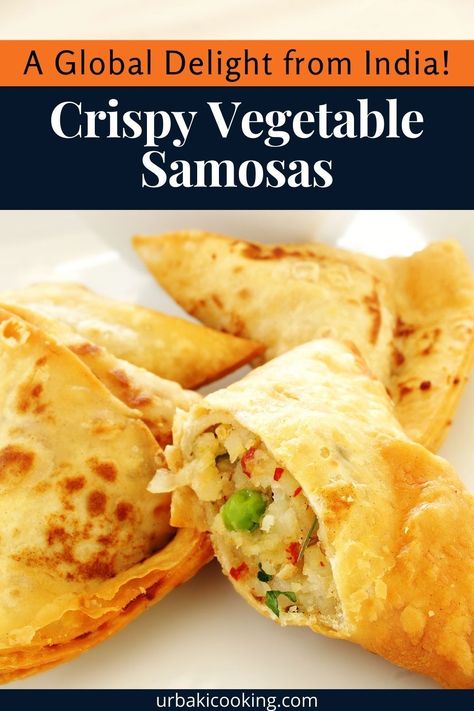 Embark on a flavorful escapade with our Crispy Vegetable Samosas – an exquisite snack that hails from the heart of India and has captured the taste buds of the world!Picture this: perfectly triangular parcels filled with a tantalizing blend of spiced potatoes, peas, lentils, or savory meat, all encased in a delicate pastry shell. The magic happens when these samosas are expertly folded, sealed, and transformed into golden perfection through the art of deep-frying or baking. Vegetable Samosa, Deep Frying Pan, Samosa Recipe, Hearty Comfort Food, Popular Snacks, Pastry Shells, Quick Weeknight Dinners, Healthy Food Options, Samosa