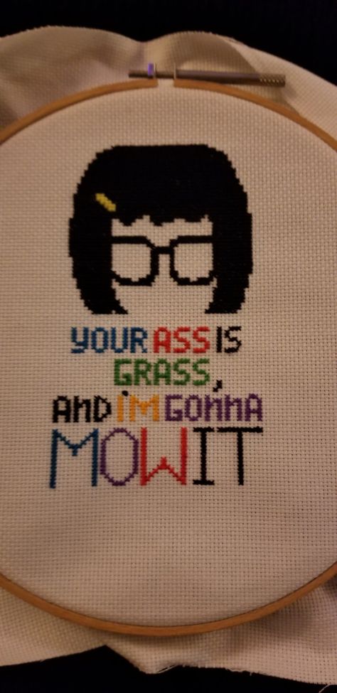 Tina Belcher, Bob's Burgers, Bobs Burgers, Cross Stitch