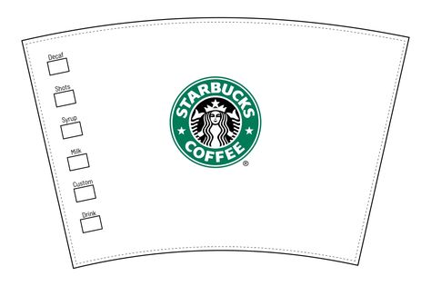 Doll Printable Starbucks Cup Printable Starbucks Cup, Starbucks Logo Printable, Starbucks Cup Template, Starbucks Printable, Miniature Starbucks, Starbucks Birthday Party, Starbucks Crafts, Copo Starbucks, Starbucks Party