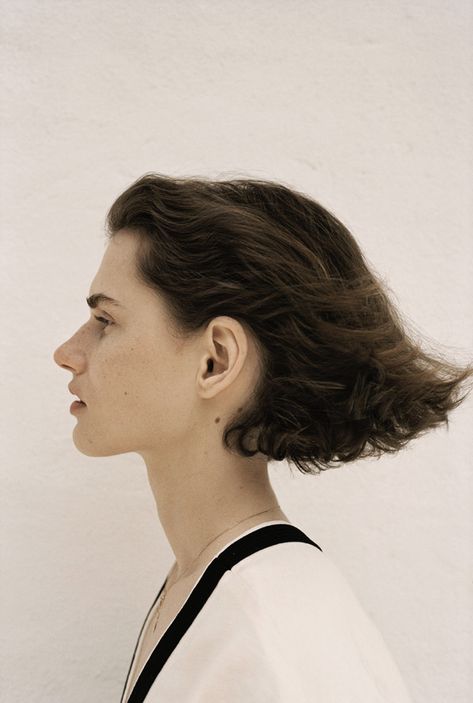 Standing Side Profile, Face From The Side, Giedre Dukauskaite, Photography Minimal, Minimalist Fashion Photography, Side Profiles, Profile Photography, Face Angles, Side Face