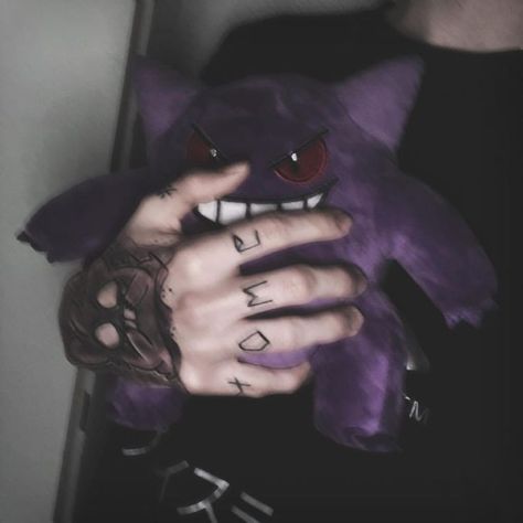 Hand Tattoos Black, Gengar Tattoo, Cool Text Symbols, Pokemon Names, Black Cat Aesthetic, Gengar Pokemon, Ghost Pokemon, Gangsta Style, Tattoo Cover-up