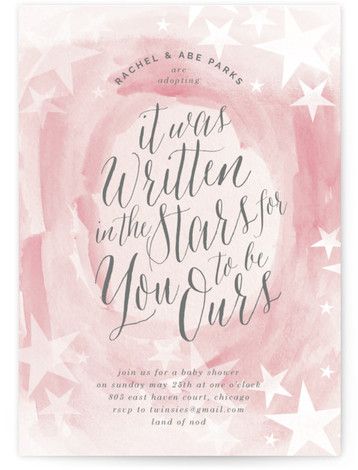 Adoption Shower, Paper Bag Gift Wrapping, Adoption Party, Graduation Greetings, Graduation Thank You Cards, Written In The Stars, Pink Baby Shower Invitations, Bathroom Art Prints, Puzzle Shop