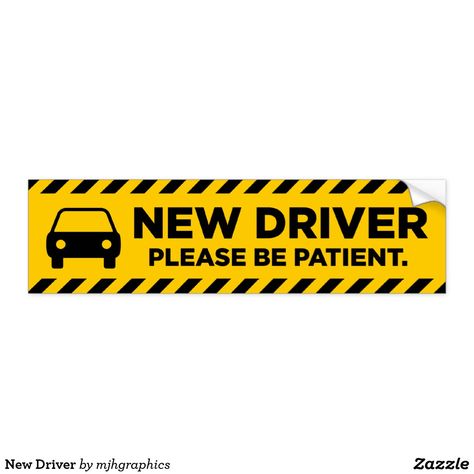 New Driver Bumper Sticker New Driver Sticker, Drive Safe Quotes, Safe Quotes, Cars Stickers, Funny Bumper Stickers, New Driver, Car Bumper Stickers, New Drivers, Drive Safe