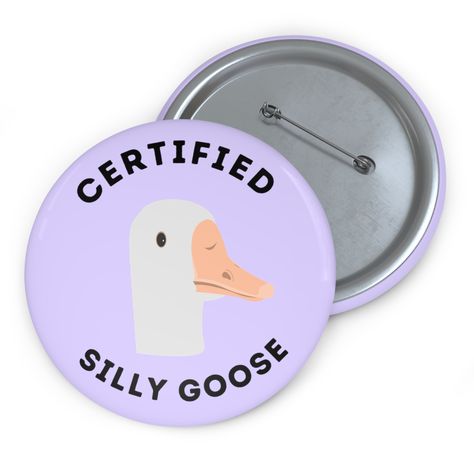 THANK YOU FOR VISITING MY SHOP! Hi, I'm Emily, and I am so happy you're here! :) Read on for important info about this cute Certified Silly Goose pin. Made to order- Processing time 3-5 days  Safety pin closure back  Choose from 3 sizes Please message me if you have any questions about this item before ordering. Because this pin is made to order, I don't normally accept returns or exchanges, but please contact me if you have any issues and I will make sure to resolve them to your satisfaction. Goose Funny, Funny Person, 2023 Wishlist, Psychology Quotes, Silly Goose, December 2023, Nov 1, Pinback Buttons, Fantasy Clothing