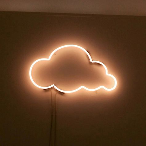 Lights Above Bed, Neon Cloud, Cloud Room, Office Goals, Aesthetic Neon, Uni Room, Led Rope, Led Rope Lights, Cloud Lights