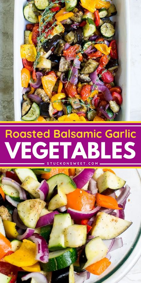 Elevate your holiday meals with our healthy and flavorful balsamic roasted veggies! This easy balsamic roasted vegetables recipe makes a perfect Thanksgiving side dish idea. Save this easy Christmas side dish for later! Roasted Veggies In Oven Thanksgiving, Roasted Vegetables Oven Thanksgiving, Slow Roasted Vegetables, Best Veggies For Thanksgiving, Veggie Holiday Dishes, Roasted Vegetables With Balsamic Vinegar, Roasted Vegetables Oven Christmas, Balsamic Veggies Roasted, Roasted Veggies For Thanksgiving