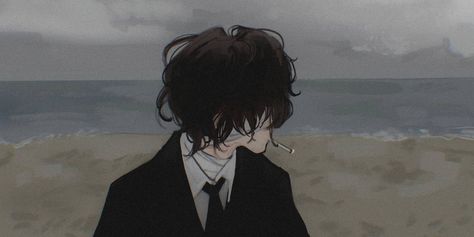 Cr: @vishnevetskyy on tg Dazai Banner, Bsd Aesthetic, Bungou Stray Dogs Wallpaper, Dazai Bungou Stray Dogs, Dazai Osamu, Dog Wallpaper, Bongou Stray Dogs, Stray Dogs Anime, Stray Dog