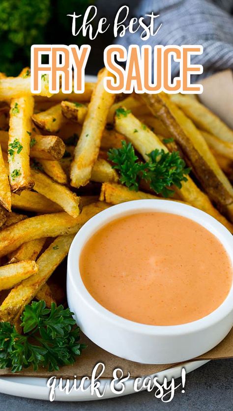 This fry sauce is a blend of savory ingredients that’s perfect for serving alongside french fries and hamburgers. French Fry Sauce, Fry Sauce Recipe, Recipe Sauce, Fried Recipes, Friends Recipes, Homemade Sauce Recipes, Condiment Recipes, Fry Sauce, Burger Sauce