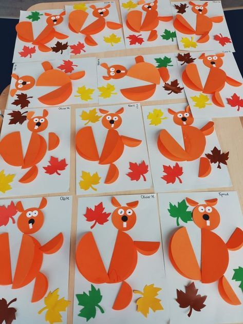 Fall Crafts Kindergarten, Autumn Preschool, Crafts Kindergarten, Fall Arts And Crafts, Fall Art Projects, Fall Preschool, Cool Paper Crafts, Hand Crafts For Kids, Hand Crafts