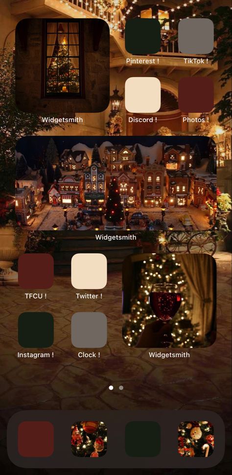Ios 17 Christmas Wallpaper, Christmas Ios 17 Homescreen, Christmas Theme Iphone Widgets, Aesthetic Ios Setup, Christmas Phone Theme Ideas, Christmas Ios 16 Wallpaper Ideas, Christmas Ios Theme, Christmas Ios Homescreen Ideas, Christmas Theme Phone Layout