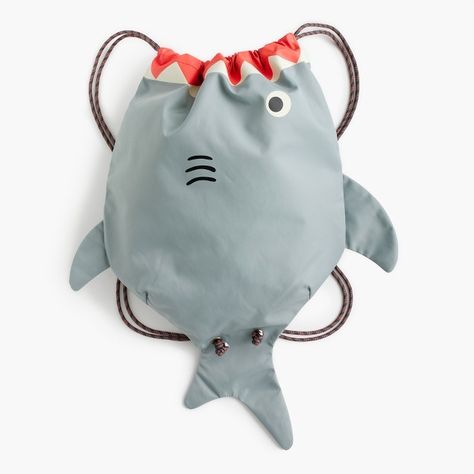 Backyard Tree House, Shark Bag, Pochette Diy, Jcrew Kids, Kids Drawstring, Diy Bags Patterns, Animal Bag, Kids' Bag, Fish In A Bag