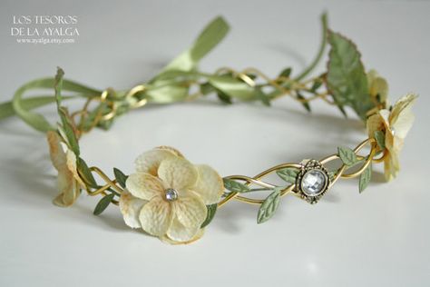 Medieval Tiara, Crown Medieval, Woodland Tiara, Tiara Flower, Crown Hair Accessories, Boho Headpiece, Leaf Crown, Flower Tiara, Fairy Crown