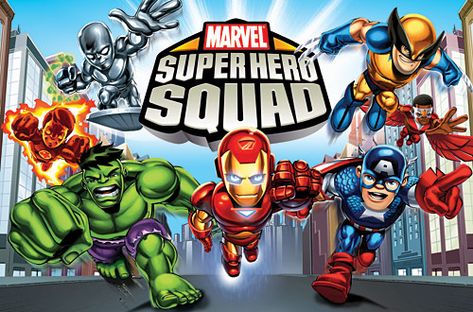 marvel super hero squad  | Marvel Super Hero Squad Cross Stitch Disney, Superhero Squad, Avengers Games, Marvel Cartoon, Superhero Birthday Cake, Marvel Cartoons, Hero Games, Squad Game, Sugar Paper