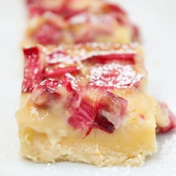 Citrus Rhubarb Custard Bars - Cheese Curd In Paradise Custard Squares, Rhubarb Dream Bars, Rhubarb Custard Bars, Custard Bars, Rhubarb Curd, Rhubarb Desserts Recipes, Rhubarb Bars, Almond Flour Crust, Kitchenaid Food Processor