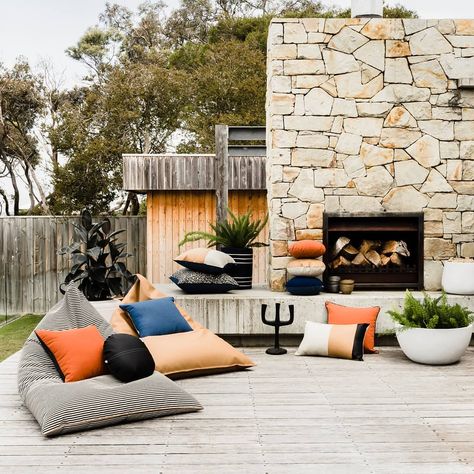 Inspired by unforgiving desert droughts and lush grassy plains, Bloomfield and Webber's effortless style joins Nathan + Jac's eye for… Grassy Plains, Garden Bean Bags, Outdoor Bean Bag Chair, Outside Seating, Outdoor Bean Bag, Rooftop Patio, Pool Rooms, Home Landscaping, Outdoor Essentials