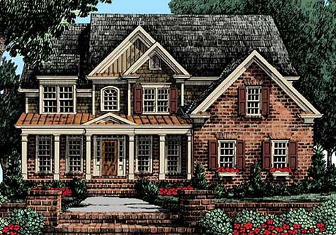 House Plan 83093 - Traditional Style with 2717 Sq Ft, 4 Bed, 3 Bath | COOLhouseplans.com Suburban Houses, Sims Interior, House Flippers, Sims 4 House Plans, Suburban House, Traditional Family, Sims Ideas, Sims Building, Sims House Plans