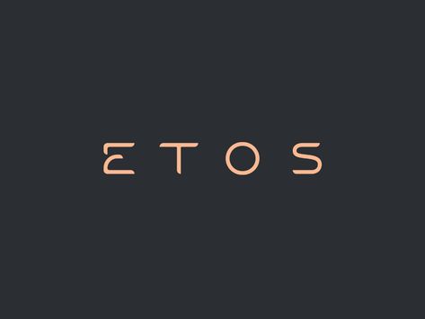 Etos – Modern Gym Logo by S'SENSE Brand Studio on Dribbble Minimal Gym Design, Gym Typography, Supplement Logo, Training Logo, Fit Logo, Gym Logo Design Ideas, Gym Logos, Gym Logo Design, Gym Branding