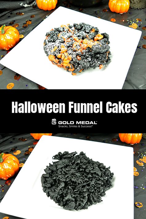 Blueberry Funnel Cake, Halloween Funnel Cake, Funnel Cake Recipe, Halloween Foods, Funnel Cakes, Treats Halloween, Fried Foods, The Sky Is The Limit, Modeling Chocolate