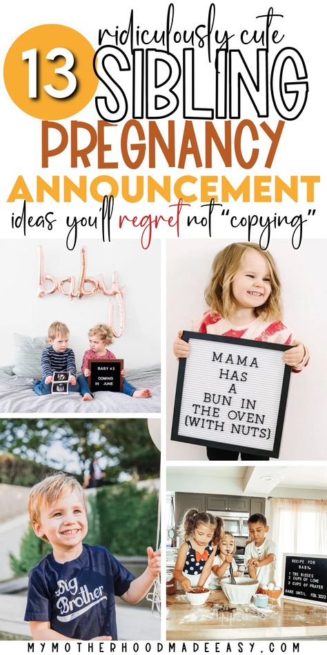 Looking for Cute and Funny Sibling Pregnancy Announcement Ideas? Check out our list of Super cute and funny Sibling Pregnancy Announcement Ideas that you'll totally Love! Read more. Big Brother And Sister Announcement, Funny Sibling Announcement, Sibling Gender Announcement, Sibling Announcement Fourth, Baby #3 Third Child Pregnancy Announcements, Gender Reveal Announcement Sibling, New Year Baby Announcement With Sibling, Pregnancy 3 Announcement Ideas, Baby 3 Pregnancy Announcement