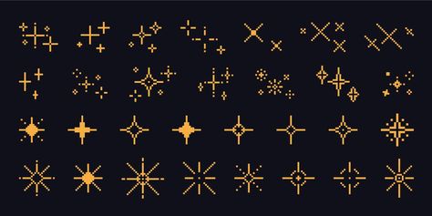 8 Bit Space Pixel Art, Star Pixel Art, Pixel Stars, Stars Pixel Art, Art Stars, Comic 8, Space Light, Pixel Art Templates, Art Templates