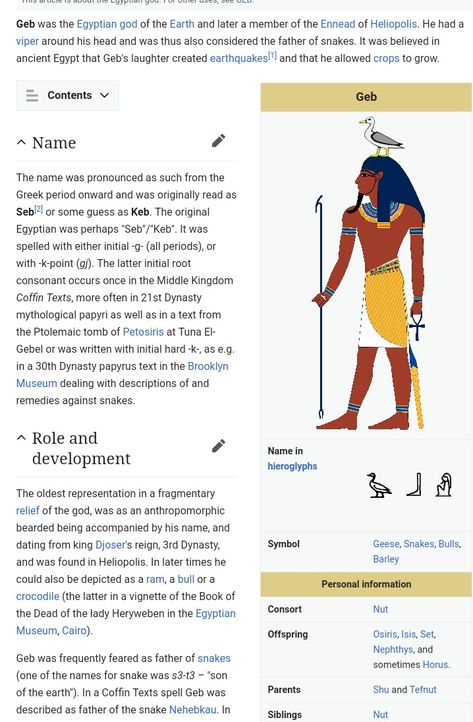 Geb, earth god Geb Egyptian God, Ancient Egypt History, African Spirituality, Egyptian God, Astrology Numerology, Egypt History, Egyptian Mythology, Egyptian Goddess, Egyptian Gods