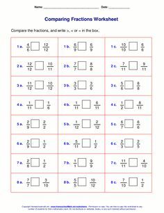 FREE Fraction Worksheet Generator! Great for comparing fractions, ordering fractions, etc... Fractions Worksheets Grade 6, Fractions Worksheets Grade 4, Fractions Worksheets Grade 5, Fraction Worksheet, Unlike Fractions, Compare Fractions, Ordering Fractions, Fraction Practice, Fractions Multiplication