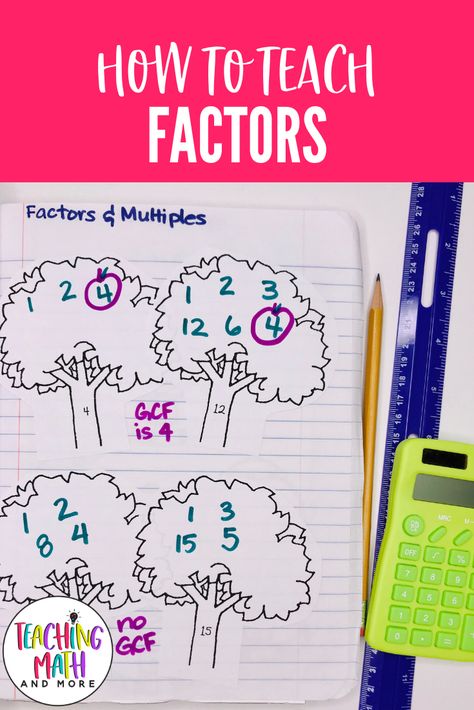 How to teach factors and multiples in 6th grade math. My students love these math activities that are engaging and fun for middle school math kids. Students learn all about numbers, factors, multiples, and how to relate the math vocabulary concepts. These are the perfect math printables for grade 6. Try one of these math activities today! Multiple And Factors Activities, Teaching Factors, Maths Activity, Maths Worksheet, Factors And Multiples, 6th Grade Math, Grade 6 Math, Math Sheets, Class Activity