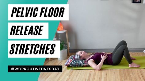 Pelvic Floor Release, Pelvic Floor Exercises For Prolapse, Tight Pelvic Floor, Prolapse Exercises, Stretching Video, Muscle Stretches, Pelvic Floor Exercises, Wednesday Workout, Myofascial Release