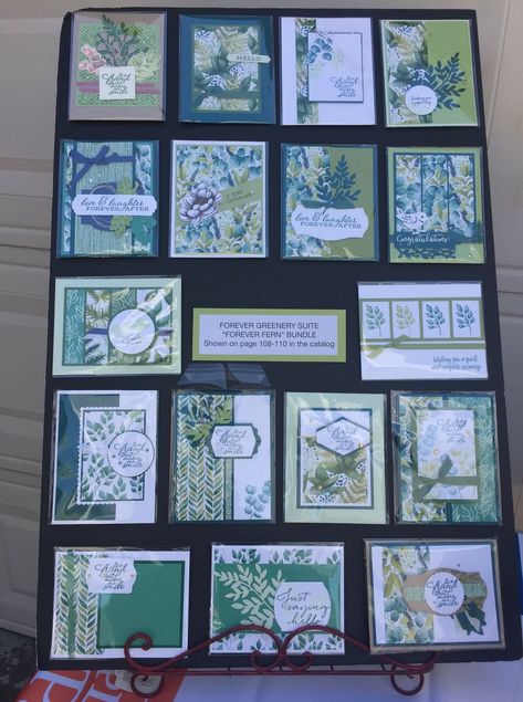 Forever Fern Cards, One Sheet Wonder Cards, One Sheet Wonders, Card Making Templates, Dsp Cards, Leaf Cards, One Sheet Wonder, Hand Made Greeting Cards, Stampin Up Card Ideas