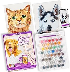 Paintable Pictures | Paint Your Photo by Number: Pets Edition | Customizable Kit | Printable Canvas | Custom Paint by Number Technology Paint Your Pet, Oprahs Favorite Things, Art & Craft Kit, Pet Photos, Custom Painting, Into Art, Pet Photo, Paint By Number Kits, Boxed Set