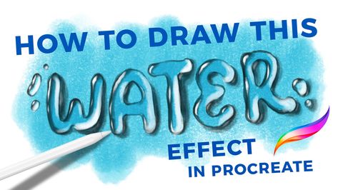 How to Draw a Water Effect in Procreate • Bardot Brush Water In Procreate, Water Procreate, How To Draw Water, Drawing Apps, Procreate Ideas, Procreate Tutorials, Draw Water, Ocean Drawing, How To Make Water