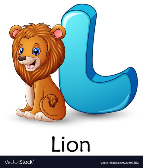 Letter l is for lion cartoon alphabet Royalty Free Vector Alphabet Pictures Printables, L For Lion, L Is For Lion, Mickey Mouse Letters, Letter Stencils Printables, Preschool Letter Crafts, Lion Cartoon, Cartoon Alphabet, Flashcards For Toddlers