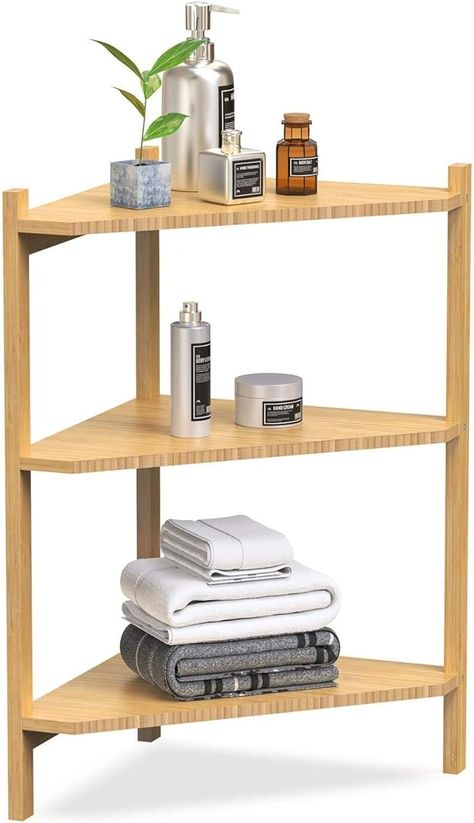 Amazon.com: Wisuce 3 Tier Corner Shelf, 100% Real Bamboo Shower Corner Shelves Free Standing Shelf Storage Organizer for Bathroom Living Room Kitchen : Home & Kitchen Shower Corner Shelves, 3 Tier Corner Shelf, Free Standing Shelf, Corner Cabinet Organization, Shower Corner Shelf, Organizer For Bathroom, Free Standing Shelves, Bath Supplies, Standing Shelf