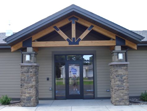 Cabin Patio, Exposed Trusses, Wood Truss, Timber Truss, Timber Roof, Agricultural Buildings, Beach House Exterior, Wood Building, Roof Trusses