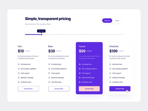 Hello to everyone!I'm excited to share with you the Pricing Section design I made for Flowbase .There are 3 versions. I will share with you in the coming days.Please give your opinion!Thank... Web Design Pricing, Price List Design, List Website, Card Ui, Desain Ui, Slide Presentation, 광고 디자인, Pricing Table, List Design