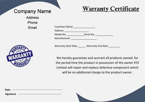 Some businesses need to provide a warranty certificate to their customers, it can be an ... Read moreWarranty Certificate for Product (FREE Word – PDF) The post Warranty Certificate for Product (FREE Word – PDF) appeared first on TechGuruPlus.com. Warranty Card Design Template, Warranty Card Design, Certificate Format, Masters In Business Administration, Youtube Channel Art, Free Word, Word File, Business Administration, Certificate Templates