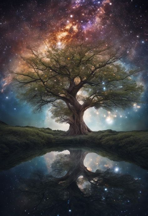 Celestial Arboreal Majesty Check more: https://paintlyx.com/celestial-arboreal-majesty/ Wellness Photography, Mood Board, Lion, Mural, Photography, Quick Saves