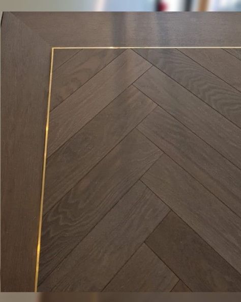 Dark Herringbone Floor Kitchen, Herringbone Dark Wood Floor, Dark Wood Herringbone Floor, Walnut Herringbone Floor, Herringbone Floor With Border, Dark Herringbone Wood Floor, Herringbone Floor Kitchen, Modern Flooring Ideas, Dark Herringbone Floor