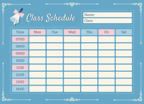 Daily Class Schedule, Class Schedule College, Class Schedule Template, Daily Schedules, Classroom Schedule, Resignation Letters, Daily Lesson Plan, Docs Templates, Online Yoga Classes