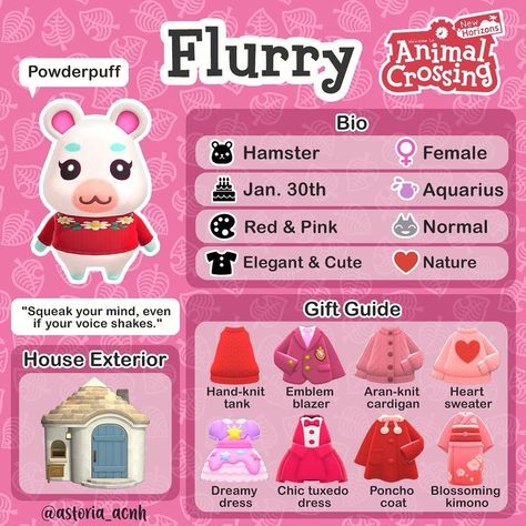 Flurry Acnh, Acnh Lookbook, Acnh Guide, Acnh Villagers, Animal Crossing Amiibo Cards, Animal Crossing Memes, Animal Crossing Guide, Animal Crossing Characters, Animal Crossing Villagers