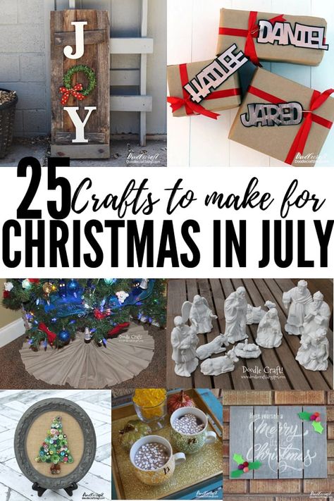 Christmas in July is a thing!  Lots of people have parties during July to set the Christmas celebrations in warmer climate! Christmas In July Decorations Diy, 2023 Christmas Crafts, Christmas In July Decor, Christmas In July Crafts For Kids, Crafts To Make For Christmas, Christmas Crafts 2023, New Christmas Crafts For 2023, Christmas In July Crafts, Incentive Ideas