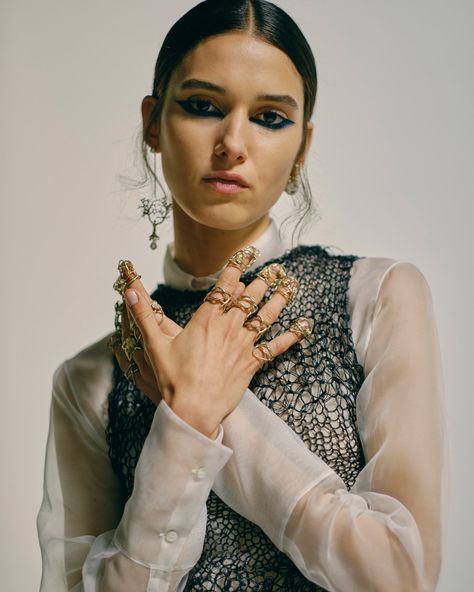 Jewelry 2022, Dior 2021, Winter Campaign, Golden Rings, Dior Accessories, Dior Haute Couture, Couture Outfits, Maria Grazia Chiuri, Couture Mode