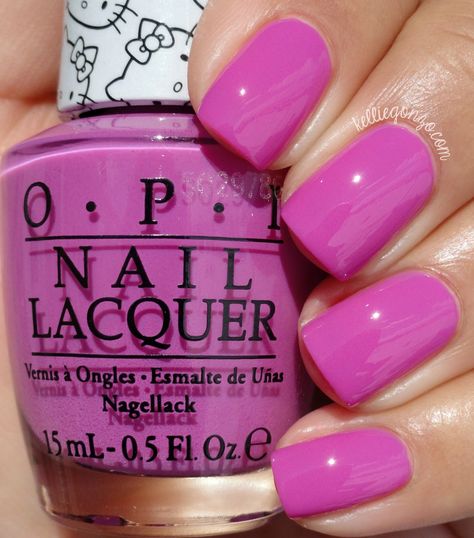 Opi Hello Kitty Collection, Opi Pink Nail Polish, Opi Swatches, Hello Kitty Opi, Pink Nail Colors, Cute Nail Polish, Opi Nail Colors, Fab Nails, Nails Opi