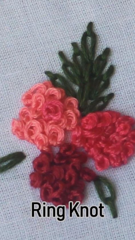 Haft Vintage, Projek Menjahit, Pola Bordir, Hand Embroidery Videos, Hand Embroidery Tutorial, Embroidery Stitches Tutorial, Embroidery Videos, Hand Work Embroidery, Hand Embroidery Flowers