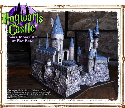 Haunted Dimensions by Ray Keim: Hogwarts Paper Model Prospectus Hogwarts Papercraft, Harry Potter Paper, Harry Potter Characters Names, Harry Potter Library, Castle Dollhouse, Imprimibles Harry Potter, Theme Parks Rides, Instruções Origami, Last Resort