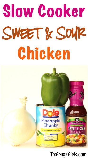 Crockpot Sweet And Sour Chicken, Apartment Meals, Sweet And Sour Chicken Recipe, Sour Chicken Recipe, Chicken Cooker, Easy Crockpot Chicken, Sweet And Sour Chicken, Sweet Sour Chicken, Sweet N Sour Chicken