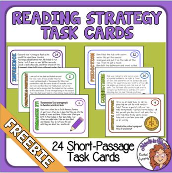 Inference Task Cards Free, Fluency Task Cards, Resource Teacher, Task Cards Free, Passage Writing, Elementary Worksheets, Ela Centers, Reading Strategy, Reading Task Cards