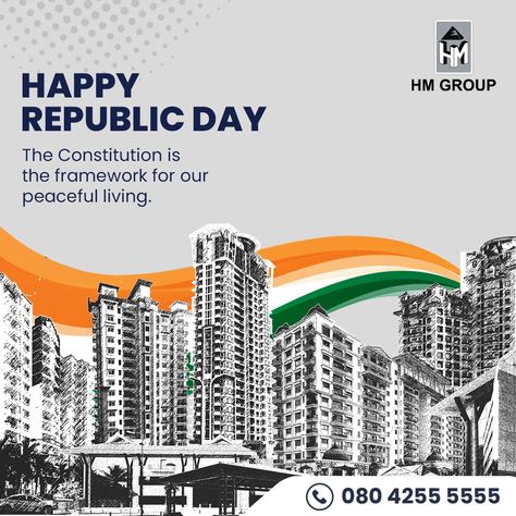 HM Constructions wishes everyone a very Happy Republic Day Let's spend our 73rd Republic Day celebrating our Motherland's glorious past and celebrating its bright future! . . . HM group is extending Blockbuster Deals for Ready-to-move-in Luxury Homes. Book an appointment with our home counsellor, call us on 080 4255 5555. #realestatebangalore #homebuyingtips #HMGroup #RealEstateOffices #Nammabengaluru #luxuryhomesales #Highriseapartment #HMConstructions #Beautifulhome#officespaces Republic Day Creative Ads Real Estate, Republic Day Real Estate, Independence Day Real Estate Ads, Independence Day Real Estate, Republic Day Creative Post, Republic Day Post, Republic Day Creative Ads, Pearl Properties, Cartoon Pic